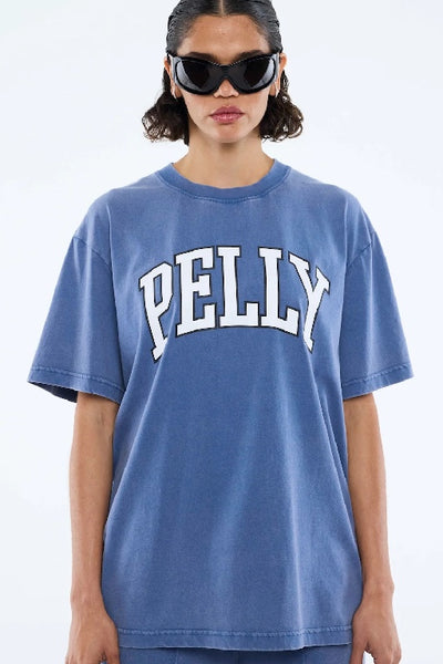 ENA PELLY - JESSIE OVERSIZED TEE VASITY - INDIGO WASH - PERTH BOUTIQUE - AUSTRALIAN BOUTIQUE - WA BOUTIQUE - INTERNATIONAL SHIPPING - USA SHIPPING - PERTH STORES - PERTH STORE - AUSTRALIA - WA - WESTER AUSTRALIA - WOMENS FASHION - FASHION - CLOTHING - WA STOCKIST - PERTH STOCKIST - AUSTRALIAN STOCKIST - STOCKIST
