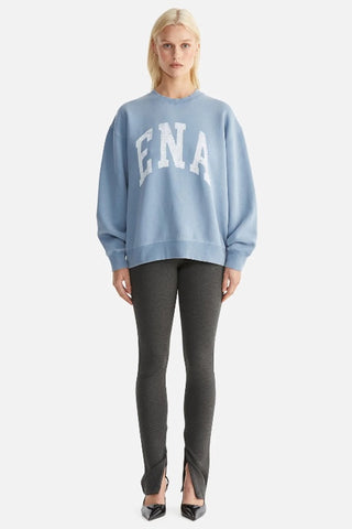 ENA PELLY - LILLY OVERSIZED SWEATER COLLEGIATE - SKY WASHED
