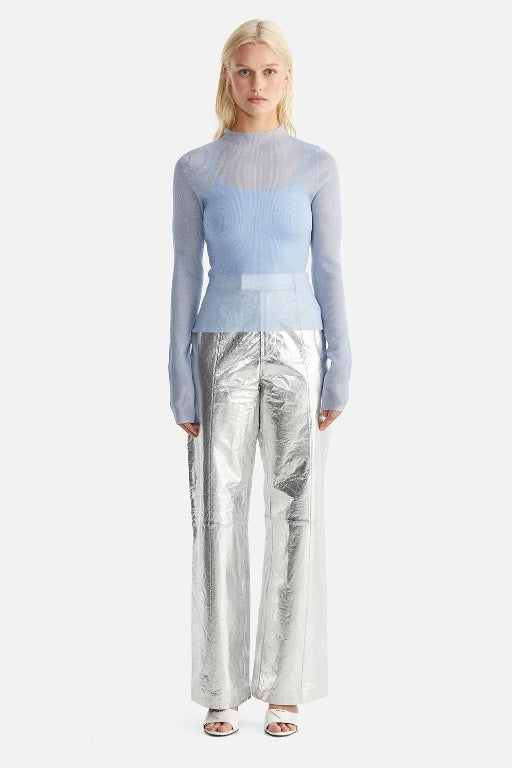 ENA PELLY - MIMI SHEER TOP - ICE BLUE