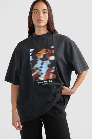 ENA PELLY - PAPILLON TEE - VINTAGE BLACK- PERTH STOCKIST