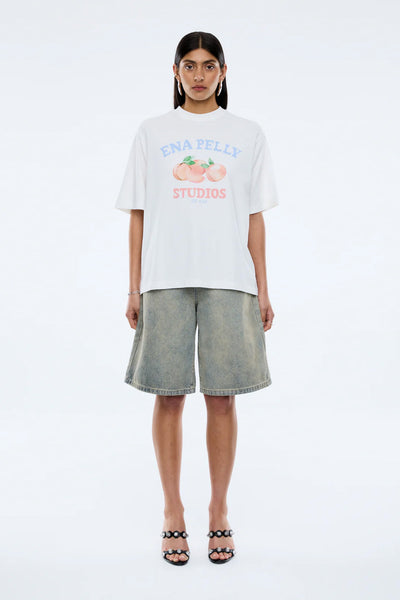 ENA PELLY - PEACHES TEE - VINTAGE WHITE - PERTH BOUTIQUE - AUSTRALIAN BOUTIQUE - WA BOUTIQUE - INTERNATIONAL SHIPPING - USA SHIPPING - PERTH STORES - PERTH STORE - AUSTRALIA - WA - WESTER AUSTRALIA - WOMENS FASHION - FASHION - CLOTHING - WA STOCKIST - PERTH STOCKIST - AUSTRALIAN STOCKIST - STOCKIST