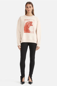 ENA PELLY - STAMPED TIGER OVERSIZED SWEATER