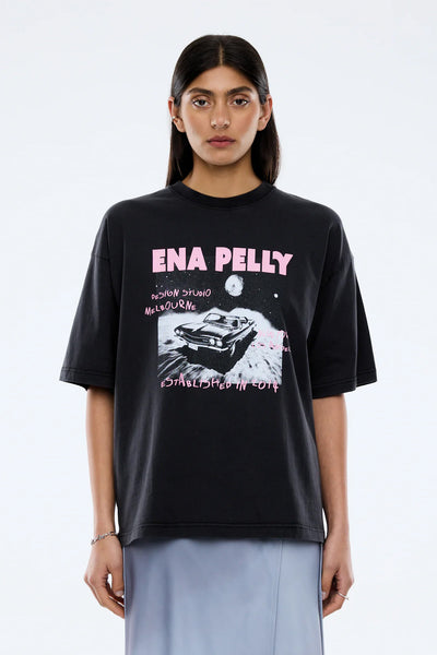 ENA PELLY - VINTAGE CAR TEE - VINTAGE BLACK - PERTH BOUTIQUE - AUSTRALIAN BOUTIQUE - WA BOUTIQUE - INTERNATIONAL SHIPPING - USA SHIPPING - PERTH STORES - PERTH STORE - AUSTRALIA - WA - WESTER AUSTRALIA - WOMENS FASHION - FASHION - CLOTHING - WA STOCKIST - PERTH STOCKIST - AUSTRALIAN STOCKIST - STOCKIST