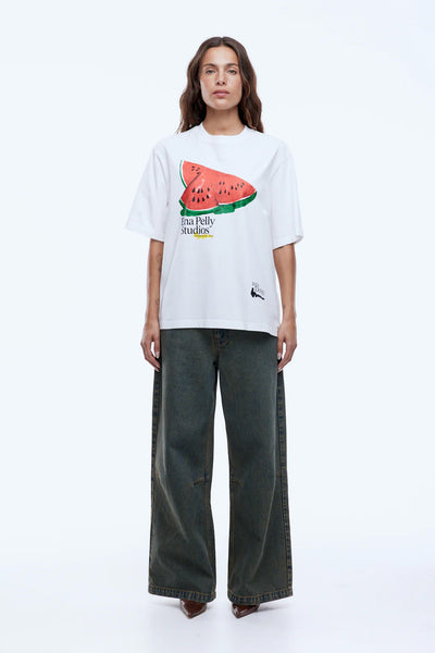 ENA PELLY - WATERMELON TEE - VINTAGE WHITE - PERTH BOUTIQUE - AUSTRALIAN BOUTIQUE - WA BOUTIQUE - INTERNATIONAL SHIPPING - USA SHIPPING - PERTH STORES - PERTH STORE - AUSTRALIA - WA - WESTER AUSTRALIA - WOMENS FASHION - FASHION - CLOTHING - WA STOCKIST - PERTH STOCKIST - AUSTRALIAN STOCKIST - STOCKIST