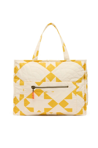 SHOP THE UPSIDE ETOILE QUILTED TOTE BAG IN GOLDEN SAND ONLINE