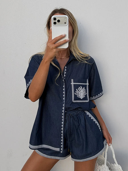 KIVARI - EMILE CHAMBRAY SHIRT - PERTH BOUTIQUE - AUSTRALIAN BOUTIQUE - WA BOUTIQUE - INTERNATIONAL SHIPPING - USA SHIPPING - PERTH STORES - PERTH STORE - AUSTRALIA - WA - WESTER AUSTRALIA - WOMENS FASHION - FASHION - CLOTHING - JEWELLERY - INSTORE - CLICK AND COLLECT - EXPRESS SHIPPING - LOCAL - WA STOCKIST - PERTH STOCKIST - AUSTRALIAN STOCKIST - STOCKIST