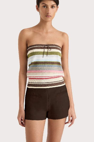 FAITHFULL THE BRAND - ARLETTE STRAPLESS TOP - MELEU STRIPE MULTI - PERTH STOCKIST - AUSTRALIAN STOCKIST - WA STOCKIST - AUSTRALIA STOCKIST - AUS STOCKIST - PERTH BOUTIQUE - WA BOUTIQUE - AUS BOUTIQUE - AUSTRALIA BOUTIQUE