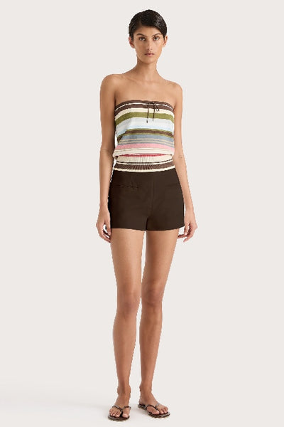 FAITHFULL THE BRAND - ARLETTE STRAPLESS TOP - MELEU STRIPE MULTI - PERTH STOCKIST - AUSTRALIAN STOCKIST - WA STOCKIST - AUSTRALIA STOCKIST - AUS STOCKIST - PERTH BOUTIQUE - WA BOUTIQUE - AUS BOUTIQUE - AUSTRALIA BOUTIQUE