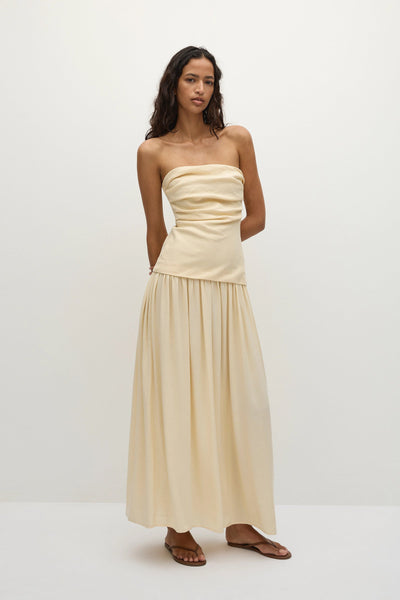 FAITHFULL THE BRAND - HEDY MAXI DRESS - BUTTER - PERTH BOUTIQUE - AUSTRALIAN BOUTIQUE - WA BOUTIQUE - INTERNATIONAL SHIPPING - USA SHIPPING - PERTH STORES - PERTH STORE - AUSTRALIA - WA - WESTER AUSTRALIA - WOMENS FASHION - FASHION - CLOTHING - WA STOCKIST - PERTH STOCKIST - AUSTRALIAN STOCKIST - STOCKIST