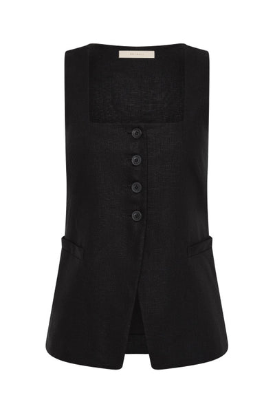 FAITHFULL THE BRAND - JACKIE VEST - BLACK - PERTH STOCKIST - AUSTRALIAN STOCKIST - WA STOCKIST - AUSTRALIA STOCKIST - AUS STOCKIST - PERTH BOUTIQUE - WA BOUTIQUE - AUS BOUTIQUE - AUSTRALIA BOUTIQUE 