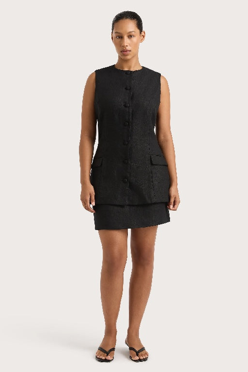 faithfull the brand jane mini dress SHOP FAITHFULL THE BRAND - JANE MINI SKIRT - BLACK