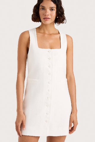 FAITHFULL THE BRAND - JAQUES MINI DRESS - WHITE - PERTH STOCKIST - AUSTRALIAN STOCKIST - WA STOCKIST - AUSTRALIA STOCKIST - AUS STOCKIST - PERTH BOUTIQUE - WA BOUTIQUE - AUS BOUTIQUE - AUSTRALIA BOUTIQUE 
