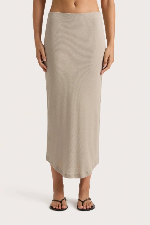 FAITHFULL THE BRAND - LOIRE SKIRT - TAUPE