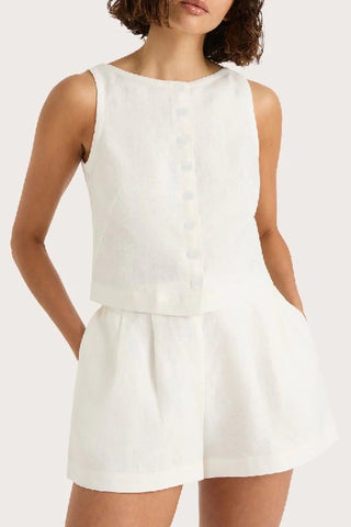 FAITHFULL THE BRAND - MIRELLE MINI SHORTS - WHITE - PERTH STOCKIST - AUSTRALIAN STOCKIST - WA STOCKIST - AUSTRALIA STOCKIST - AUS STOCKIST - PERTH BOUTIQUE - WA BOUTIQUE - AUS BOUTIQUE - AUSTRALIA BOUTIQUE