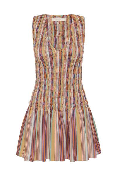 FAITHFULL THE BRAND -  PALOMAR MINI DRESS - AGUA STRIPE MUSTARD - PERTH BOUTIQUE - AUSTRALIAN BOUTIQUE - WA BOUTIQUE - INTERNATIONAL SHIPPING - USA SHIPPING - PERTH STORES - PERTH STORE - AUSTRALIA - WA - WESTER AUSTRALIA - WOMENS FASHION - FASHION - CLOTHING - WA STOCKIST - PERTH STOCKIST - AUSTRALIAN STOCKIST - STOCKIST
