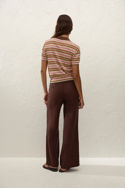 FAITHFULL THE BRAND - SABLE POLO SHIRT - LUIS STRIPE DUSTY MAUVE - PERTH BOUTIQUE - AUSTRALIAN BOUTIQUE - WA BOUTIQUE - INTERNATIONAL SHIPPING - USA SHIPPING - PERTH STORES - PERTH STORE - AUSTRALIA - WA - WESTER AUSTRALIA - WOMENS FASHION - FASHION - CLOTHING - WA STOCKIST - PERTH STOCKIST - AUSTRALIAN STOCKIST - STOCKIST