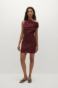 FAITHFULL THE BRAND -  SUIS MINI DRESS - BORDEAUX - PERTH BOUTIQUE - AUSTRALIAN BOUTIQUE - WA BOUTIQUE - INTERNATIONAL SHIPPING - USA SHIPPING - PERTH STORES - PERTH STORE - AUSTRALIA - WA - WESTER AUSTRALIA - WOMENS FASHION - FASHION - CLOTHING - WA STOCKIST - PERTH STOCKIST - AUSTRALIAN STOCKIST - STOCKIST