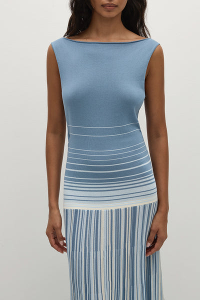 FAITHFULL THE BRAND - XYLA MAXI DRESS - ACCORDION STRIPE MINERAL BLUE - PERTH BOUTIQUE - AUSTRALIAN BOUTIQUE - WA BOUTIQUE - INTERNATIONAL SHIPPING - USA SHIPPING - PERTH STORES - PERTH STORE - AUSTRALIA - WA - WESTER AUSTRALIA - WOMENS FASHION - FASHION - CLOTHING - WA STOCKIST - PERTH STOCKIST - AUSTRALIAN STOCKIST - STOCKIST