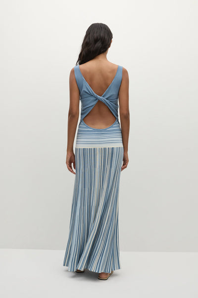 FAITHFULL THE BRAND - XYLA MAXI DRESS - ACCORDION STRIPE MINERAL BLUE - PERTH BOUTIQUE - AUSTRALIAN BOUTIQUE - WA BOUTIQUE - INTERNATIONAL SHIPPING - USA SHIPPING - PERTH STORES - PERTH STORE - AUSTRALIA - WA - WESTER AUSTRALIA - WOMENS FASHION - FASHION - CLOTHING - WA STOCKIST - PERTH STOCKIST - AUSTRALIAN STOCKIST - STOCKIST