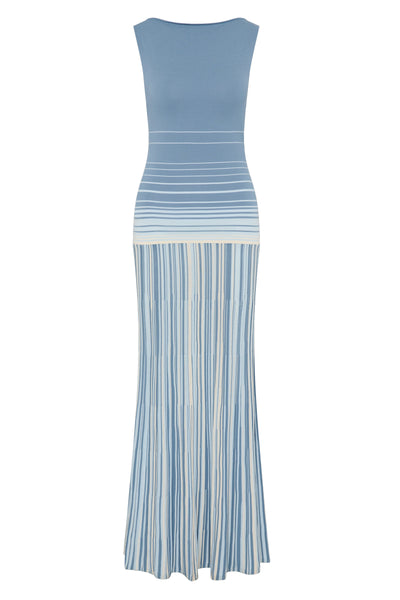 FAITHFULL THE BRAND - XYLA MAXI DRESS - ACCORDION STRIPE MINERAL BLUE - PERTH BOUTIQUE - AUSTRALIAN BOUTIQUE - WA BOUTIQUE - INTERNATIONAL SHIPPING - USA SHIPPING - PERTH STORES - PERTH STORE - AUSTRALIA - WA - WESTER AUSTRALIA - WOMENS FASHION - FASHION - CLOTHING - WA STOCKIST - PERTH STOCKIST - AUSTRALIAN STOCKIST - STOCKIST