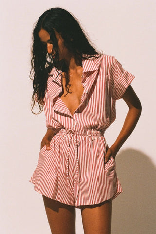 FAITHFULL THE BRAND - ZION PLAYSUIT - RIVIERA STRIPE - PERTH STOCKIST - AUSTRALIAN STOCKIST - WA STOCKIST - AUSTRALIA STOCKIST - AUS STOCKIST - PERTH BOUTIQUE - WA BOUTIQUE - AUS BOUTIQUE - AUSTRALIA BOUTIQUE 