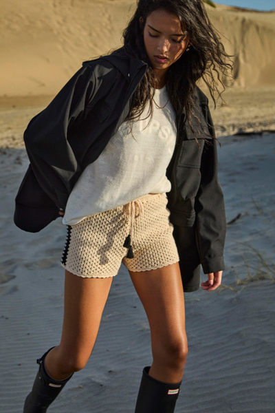 SHOP THE UPSIDE FREDDIE FLEECE LINED ANORAK IN BLACK ONLINE