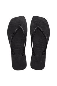 HAVAIANAS - SLIM SQUARE TOE THONG - BLACK