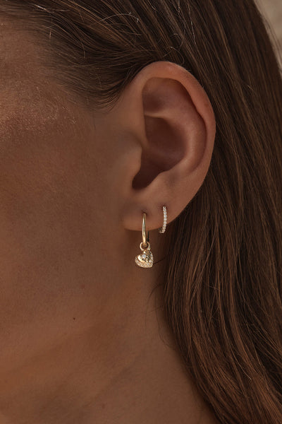 BY CHARLOTTE - YOU HAVE MY HEART HOOP EARRINGS
