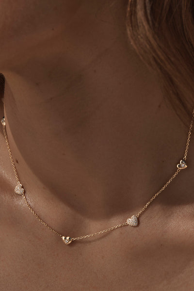 BY CHARLOTTE - YOU HAVE MY HEART CHARM CHOKER NECKLACE