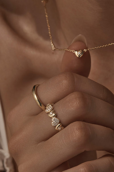 BY CHARLOTTE - YOU HAVE MY HEART BAND RING - GOLD