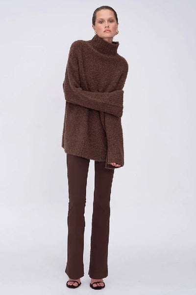 SUBOO - JACQUES BOUCLE KNIT JUMPER - ESPRESSO - PERTH BOUTIQUE - AUSTRALIAN BOUTIQUE - WA BOUTIQUE - INTERNATIONAL SHIPPING - USA SHIPPING - PERTH STORES - PERTH STORE - AUSTRALIA - WA - WESTER AUSTRALIA - WOMENS FASHION - FASHION - CLOTHING - WA STOCKIST - PERTH STOCKIST - AUSTRALIAN STOCKIST - STOCKIST