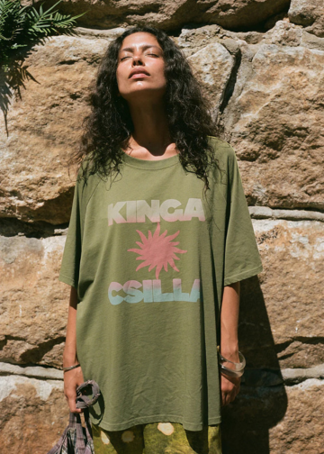 SHOP KINGA CSILLA SUNSET TEE IN OLIVE ONLINE