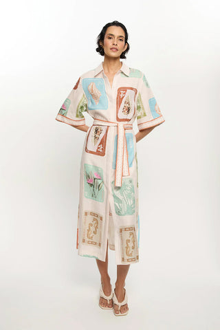 KIVARI -  COASTLINE SHIRT MIDI DRESS - PERTH BOUTIQUE - AUSTRALIAN BOUTIQUE - WA BOUTIQUE - INTERNATIONAL SHIPPING - USA SHIPPING - PERTH STORES - PERTH STORE - AUSTRALIA - WA - WESTER AUSTRALIA - WOMENS FASHION - FASHION - CLOTHING - WA STOCKIST - PERTH STOCKIST - AUSTRALIAN STOCKIST - STOCKIST