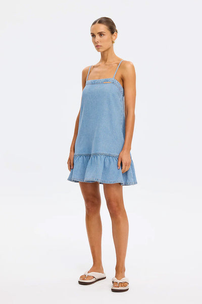 KIVARI - KIVARI - EMILIE DENIM STRAPPY MINI DRESS - COAST BLUE - PERTH BOUTIQUE - AUSTRALIAN BOUTIQUE - WA BOUTIQUE - INTERNATIONAL SHIPPING - USA SHIPPING - PERTH STORES - PERTH STORE - AUSTRALIA - WA - WESTER AUSTRALIA - WOMENS FASHION - FASHION - CLOTHING - WA STOCKIST - PERTH STOCKIST - AUSTRALIAN STOCKIST - STOCKIST
