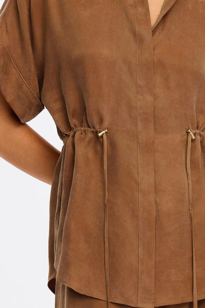 KIVARI - JAXON SHIRT - CHOCOLATE - PERTH BOUTIQUE - AUSTRALIAN BOUTIQUE - WA BOUTIQUE - INTERNATIONAL SHIPPING - USA SHIPPING - PERTH STORES - PERTH STORE - AUSTRALIA - WA - WESTER AUSTRALIA - WOMENS FASHION - FASHION - CLOTHING - WA STOCKIST - PERTH STOCKIST - AUSTRALIAN STOCKIST - STOCKIST