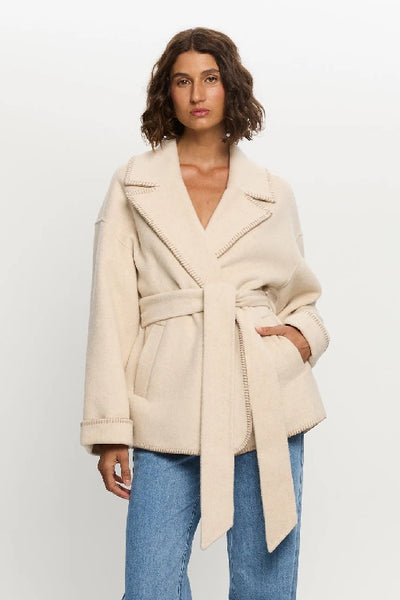 KIVARI - JOSEPHINA COAT - OAT - PERTH STOCKIST - AUSTRALIAN STOCKIST - WA STOCKIST - AUSTRALIA STOCKIST - AUS STOCKIST - PERTH BOUTIQUE - WA BOUTIQUE - AUS BOUTIQUE - AUSTRALIA BOUTIQUE