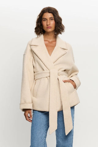 KIVARI - JOSEPHINA COAT - OAT - PERTH STOCKIST - AUSTRALIAN STOCKIST - WA STOCKIST - AUSTRALIA STOCKIST - AUS STOCKIST - PERTH BOUTIQUE - WA BOUTIQUE - AUS BOUTIQUE - AUSTRALIA BOUTIQUE