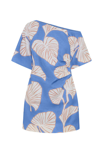 KIVARI - KIVARI - ILANA OFF SHOULDER MINI DRESS - BLUE IVORY - PERTH BOUTIQUE - AUSTRALIAN BOUTIQUE - WA BOUTIQUE - INTERNATIONAL SHIPPING - USA SHIPPING - PERTH STORES - PERTH STORE - AUSTRALIA - WA - WESTER AUSTRALIA - WOMENS FASHION - FASHION - CLOTHING - WA STOCKIST - PERTH STOCKIST - AUSTRALIAN STOCKIST - STOCKIST