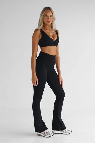 LEELO - SCULPT FLARE LEGGINGS - BLACK
