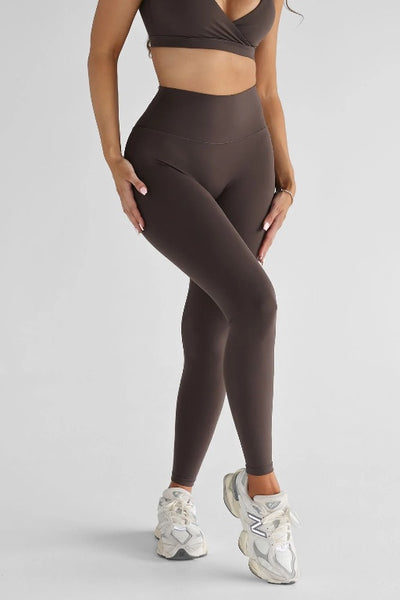LEELO - SCULPT FULL LENGTH LEGGINGS - DARK CHOCOLATE