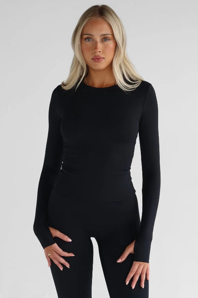 LEELO - SCULPT FULL LENGTH LONG SLEEVE - BLACK