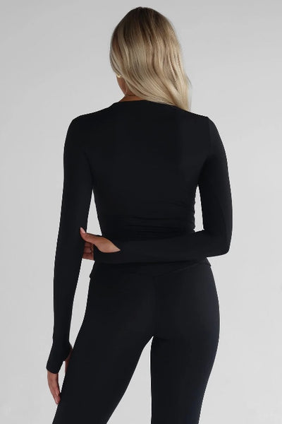 LEELO - SCULPT FULL LENGTH LONG SLEEVE - BLACK