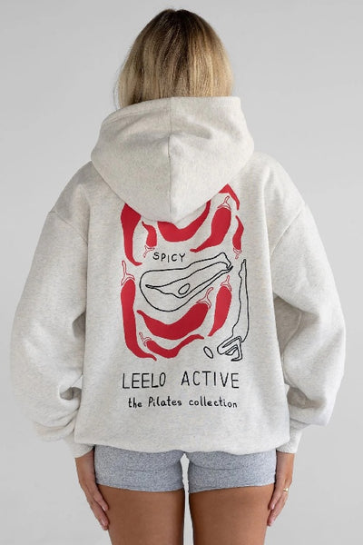 LEELO ACTIVE - CHILLI PILATES COLLECTION HOODIE - OATMEAL - PERTH BOUTIQUE - AUSTRALIAN BOUTIQUE - WA BOUTIQUE - INTERNATIONAL SHIPPING - USA SHIPPING - PERTH STORES - PERTH STORE - AUSTRALIA - WA - WESTER AUSTRALIA - WOMENS FASHION - FASHION - CLOTHING - WA STOCKIST - PERTH STOCKIST - AUSTRALIAN STOCKIST - STOCKIST