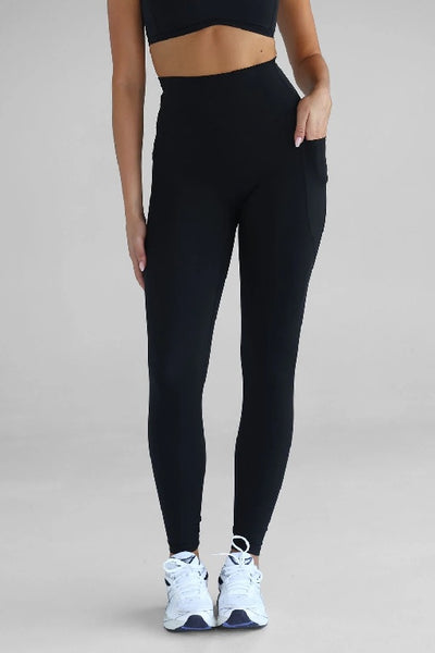 LEELO ACTIVE - FULL LENGTH POCKET LEGGINGS - BLACK - PERTH STOCKIST - AUSTRALIAN STOCKIST - WA STOCKIST - AUSTRALIA STOCKIST - AUS STOCKIST - PERTH BOUTIQUE - WA BOUTIQUE - AUS BOUTIQUE - AUSTRALIA BOUTIQUE 