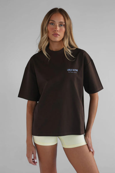 LEELO ACTIVE - PILATES & MATCHA TEE - BROWN LILAC - PERTH BOUTIQUE - AUSTRALIAN BOUTIQUE - WA BOUTIQUE - INTERNATIONAL SHIPPING - USA SHIPPING - PERTH STORES - PERTH STORE - AUSTRALIA - WA - WESTER AUSTRALIA - WOMENS FASHION - FASHION - CLOTHING - WA STOCKIST - PERTH STOCKIST - AUSTRALIAN STOCKIST - STOCKIST