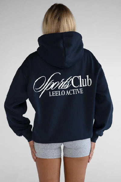 LEELO ACTIVE - SPORTS CLUB HOODIE - NAVY - PERTH BOUTIQUE - AUSTRALIAN BOUTIQUE - WA BOUTIQUE - INTERNATIONAL SHIPPING - USA SHIPPING - PERTH STORES - PERTH STORE - AUSTRALIA - WA - WESTER AUSTRALIA - WOMENS FASHION - FASHION - CLOTHING - WA STOCKIST - PERTH STOCKIST - AUSTRALIAN STOCKIST - STOCKIST