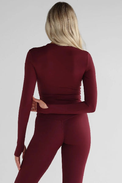 LEELO - SCULPT FULL LENGTH LONG SLEEVE - CHERRY COLA - PERTH BOUTIQUE - AUSTRALIAN BOUTIQUE - WA BOUTIQUE - INTERNATIONAL SHIPPING - USA SHIPPING - PERTH STORES - PERTH STORE - AUSTRALIA - WA - WESTER AUSTRALIA - WOMENS FASHION - FASHION - CLOTHING - WA STOCKIST - PERTH STOCKIST - AUSTRALIAN STOCKIST - STOCKIST