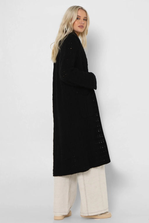 SHOP LOST IN LUNAR CHARLI KNIT CARDIGAN BLACK Chachi