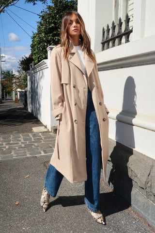 MADISON - MARISSA TRENCH COAT - CAMEL