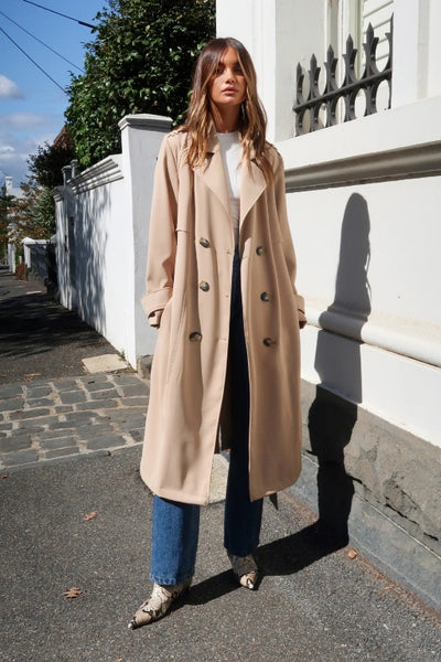 MADISON - MARISSA TRENCH COAT - CAMEL